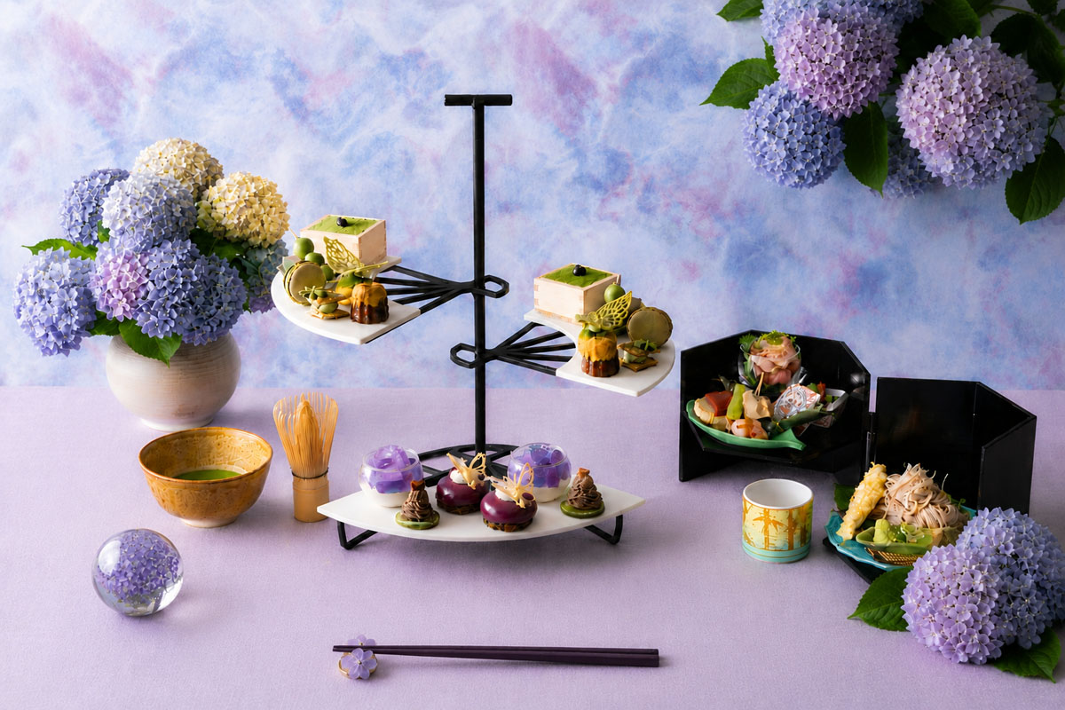 京都【桜鶴苑】Japanese Tea Afternoon Tea‐Hydrangea Harmony