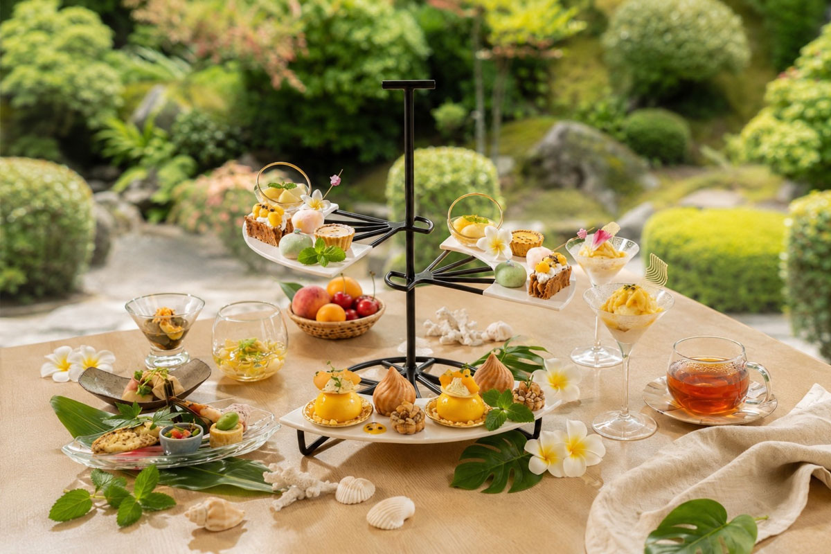 京都【桜鶴苑】Summer Afternoon tea ~白桃・マンゴー・パインが彩る真夏の果実~