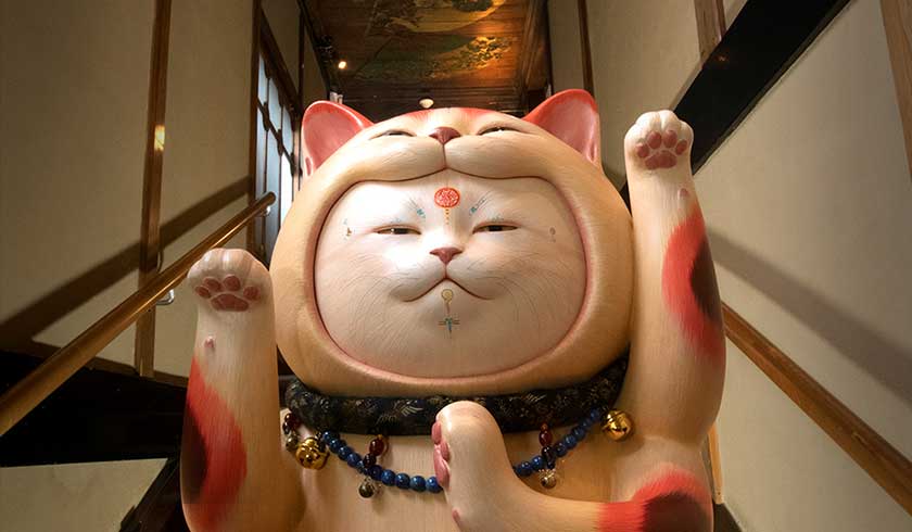 千の福ねこアート展at百段階段<br>猫の一生～誕生から天上界まで～